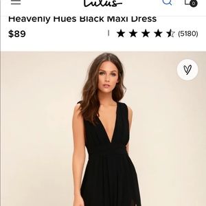 Lulus Black Heavenly Hues Maxi Dress Size Small